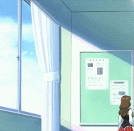 This gif is the first scene of Kurumi Imari. It's basically her introduction. She's about to ask Minase if he wants to eat lunch with her. ^_^