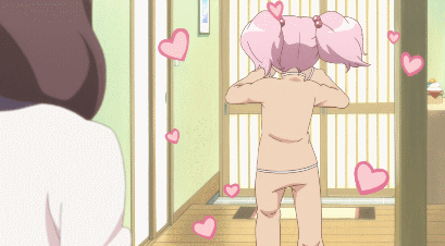 Another very animated character in Yuru Yuri is Chinatsu. After day dreaming a bit about another character, she starts dancing in reality.