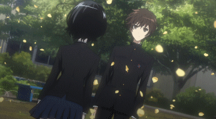 The two main characters of Another are Kōichi Sakakibara and Mei Misaki. I thought this scene was nice for a change.