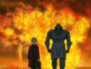 After the human transmutation, they burned down their house and decided to join the state military.