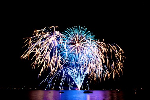 This is a Fireworks Show from Lake Tahoe.