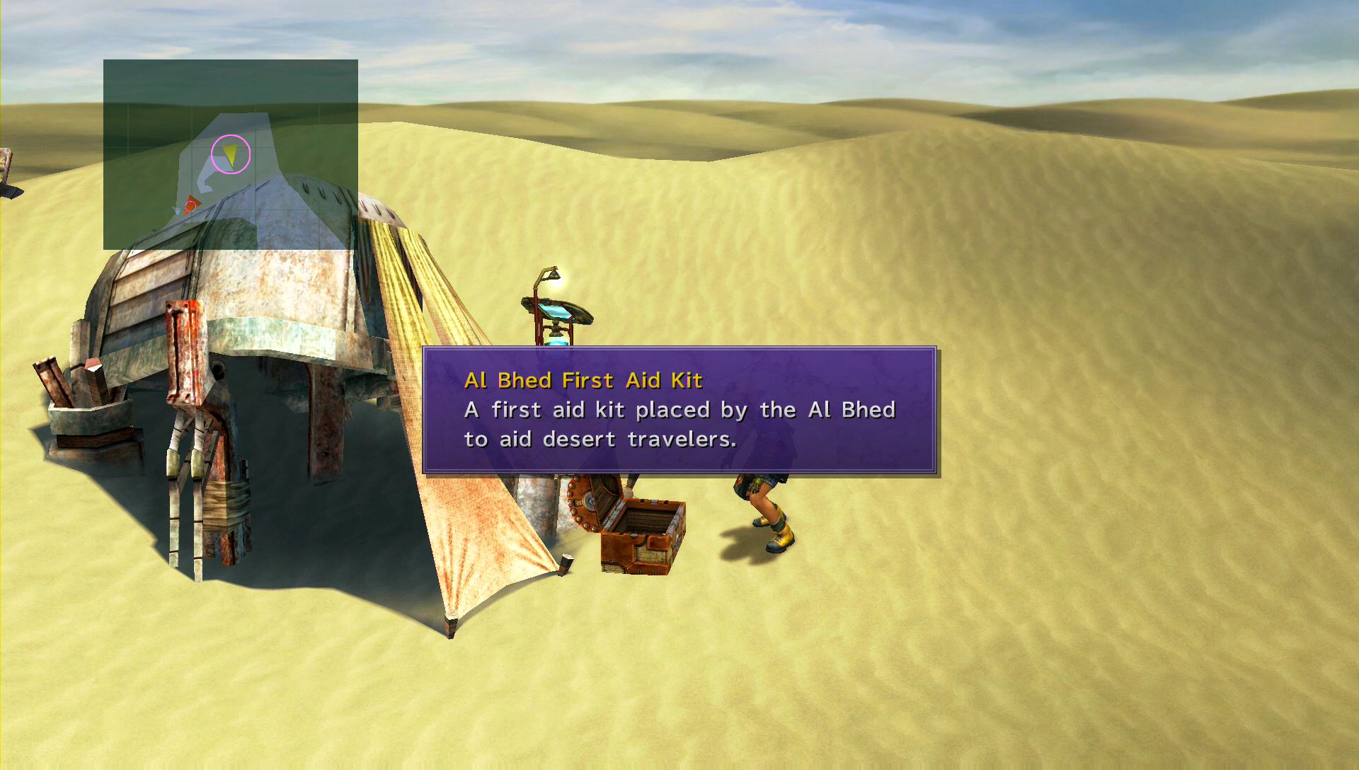 This treasure chest contains an Al Bhed Potion. 