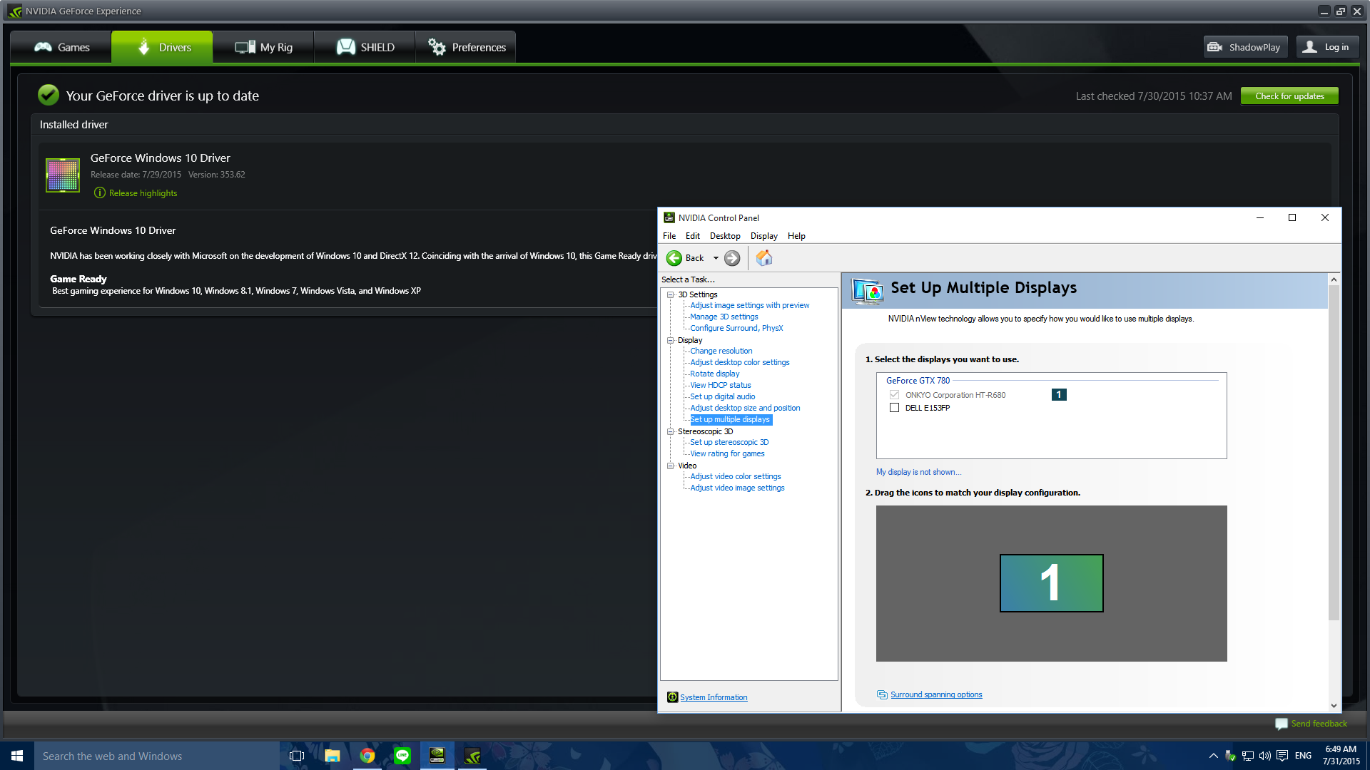nvidia control panel windows 10 download
