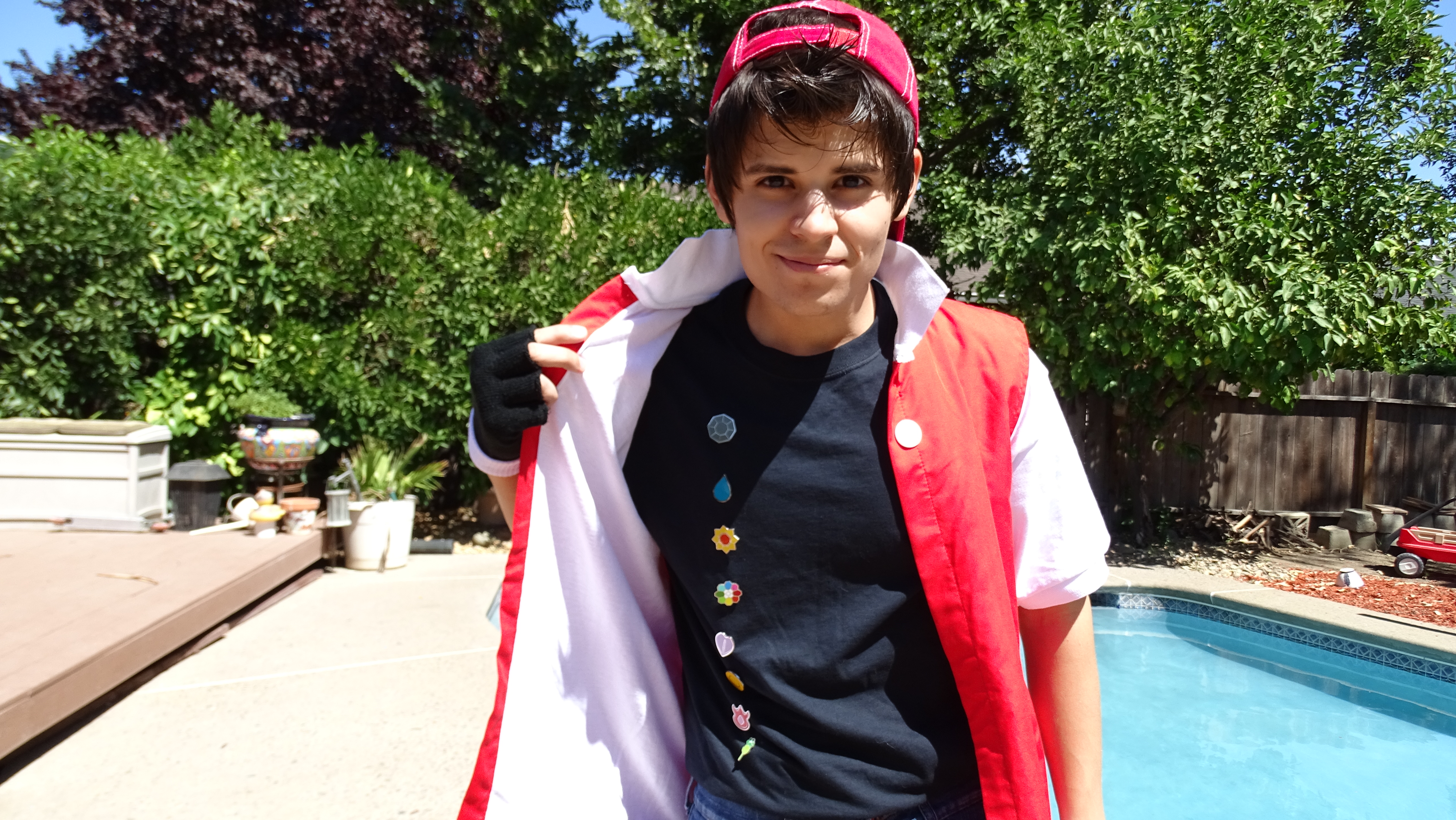 Pokemon Trainer Red Cosplay Costume Only jacket and cap. 
