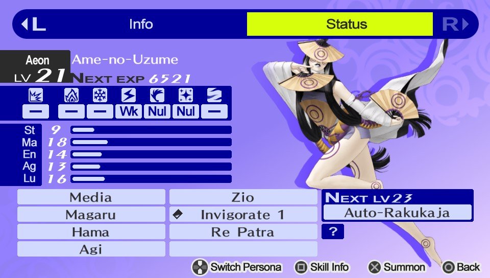 Ame-No-Uzume is a Persona of the Aeon Arcana. 
