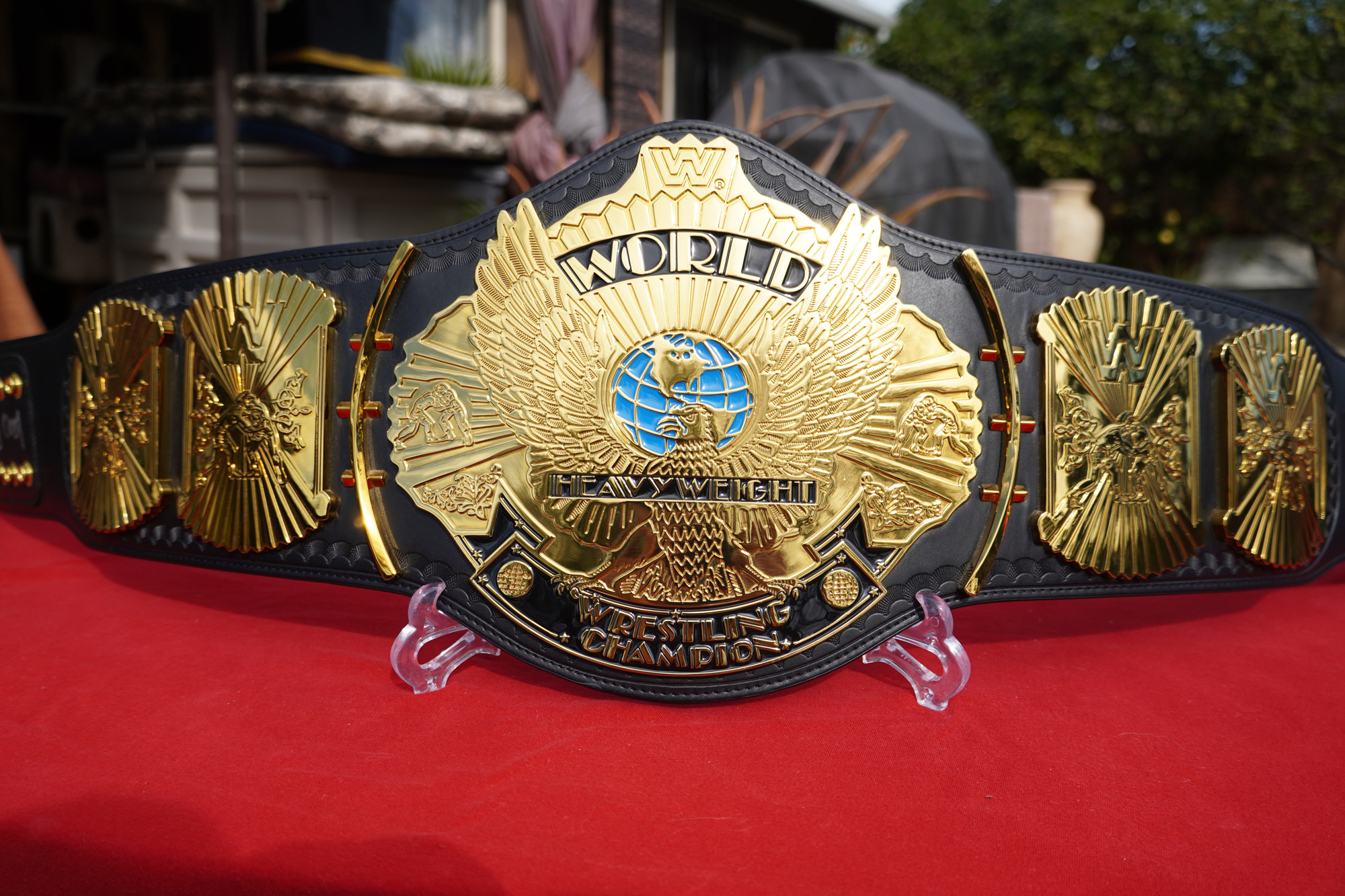 Classic Gold Winged Eagle Wwf World Heavyweight Wrestling Championship Belt